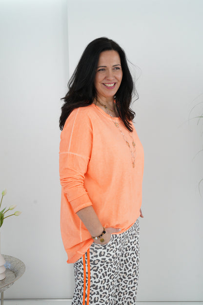 Shirt in Neon-Orange (42-46) Oversize