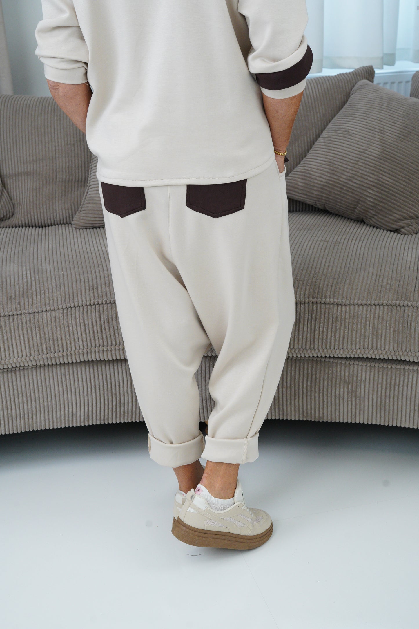 Sarong Hose in Beige-Schoko (38-44)