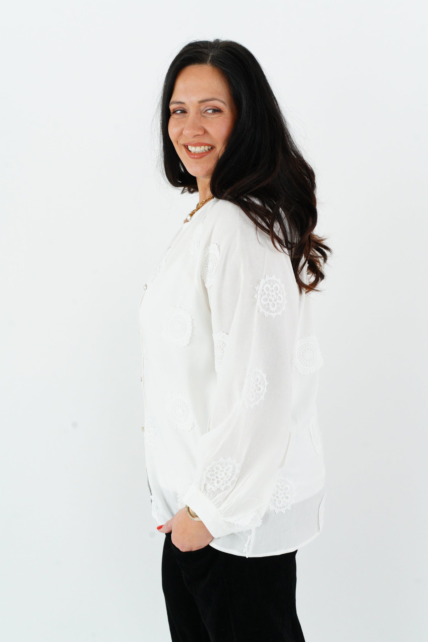 Bluse in Weiß (40-44)