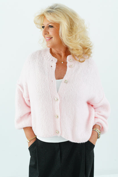 Strickjacke in Rose (38-44)