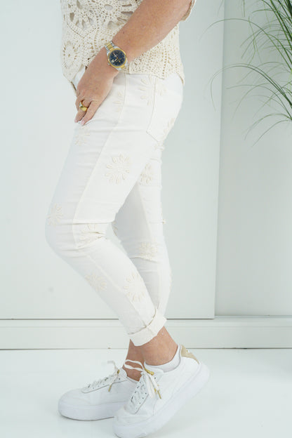 Joggpant in Creme (38-42+)