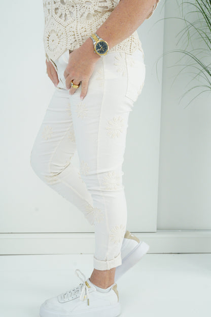 Joggpant in Creme (38-42+)