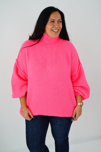 Pullover in Neonpink (42-46+)