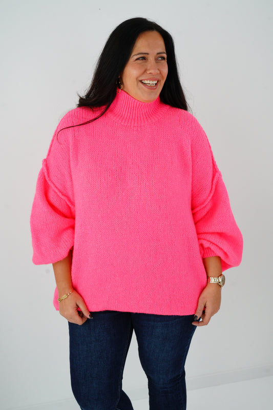 Pullover in Neonpink (42-46+)
