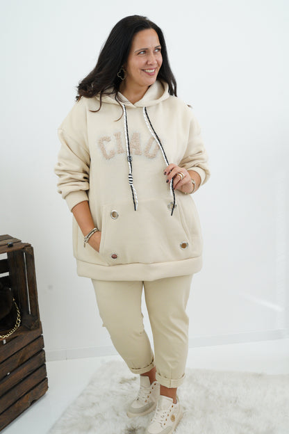 Sweathoodie in Beige (42-46+)