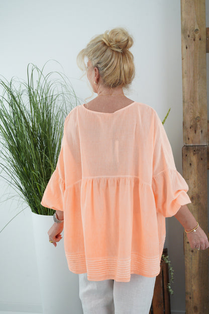 Bluse in Neon- Mandarin (38-44)