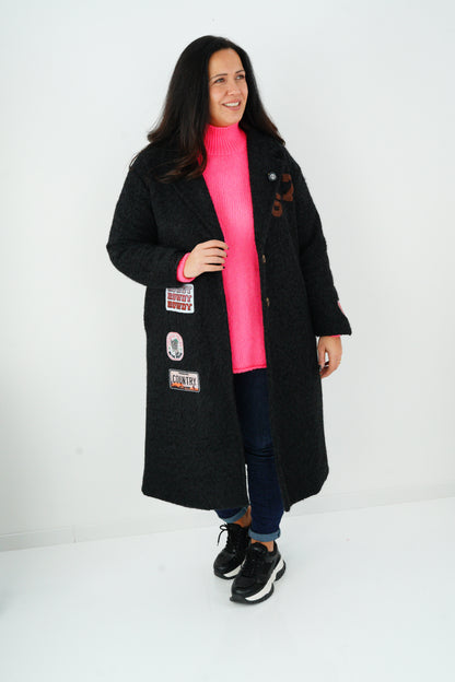 Mantel in Schwarz (38-44)