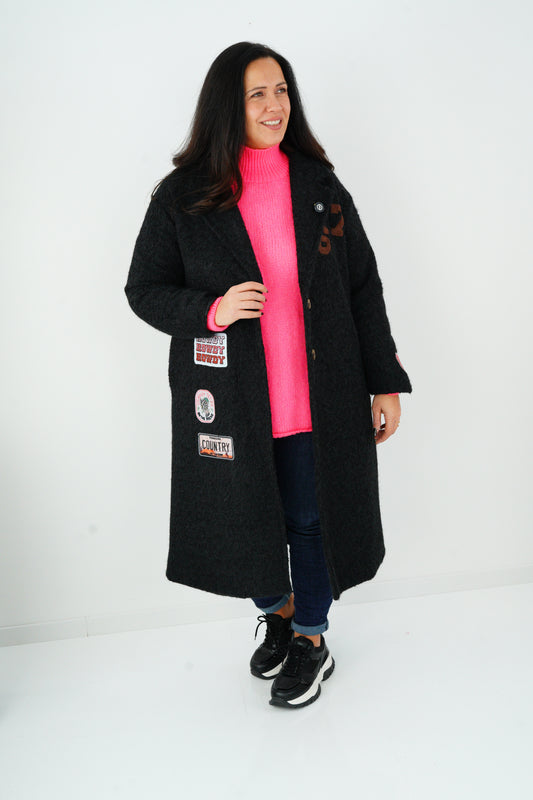 Mantel in Schwarz (38-44)