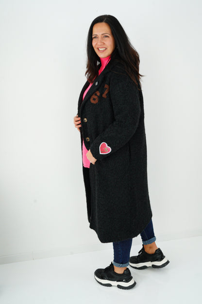 Mantel in Schwarz (38-44)