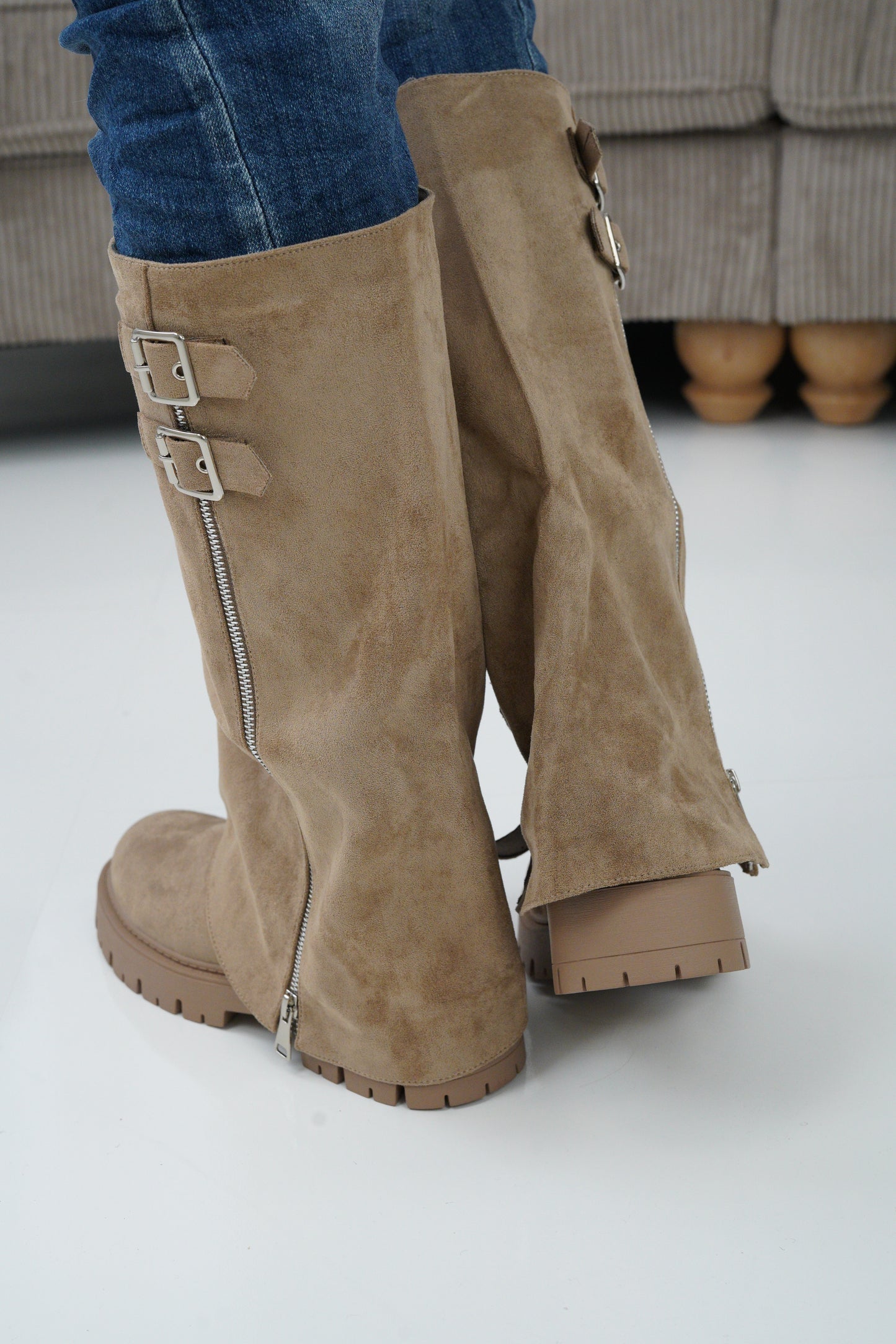 Stiefel in Beige (36-40)