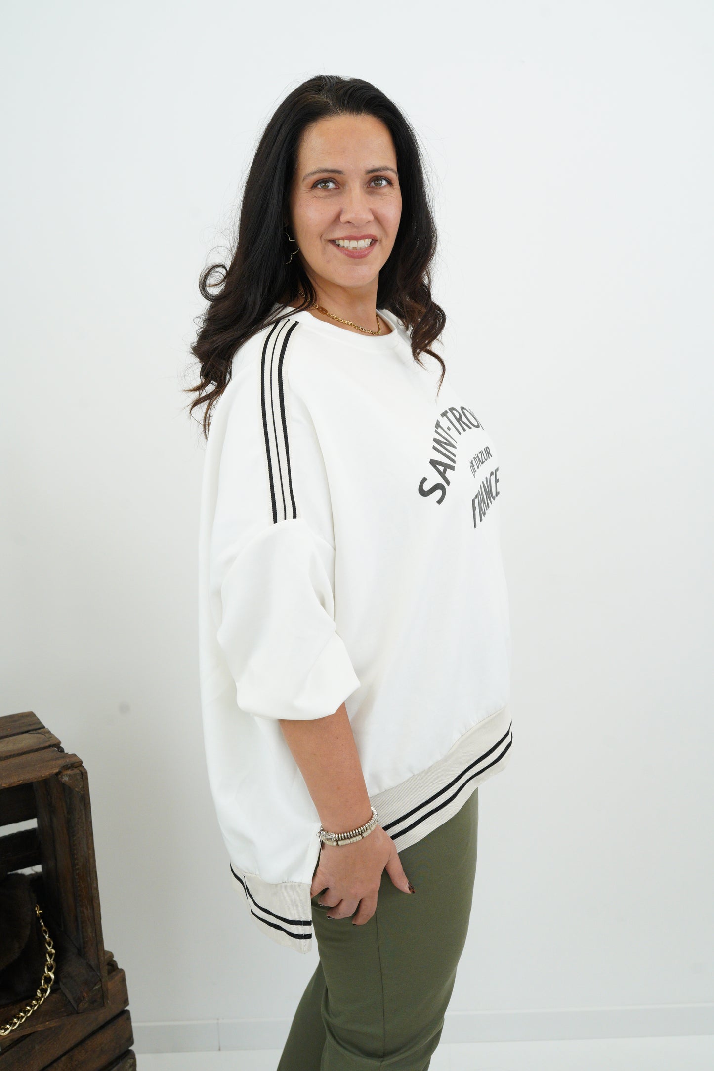 Sweatshirt in Off-White (42-46+)