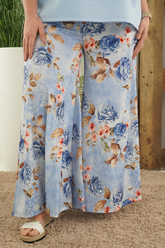Hose in Blau Bunt (42-46)