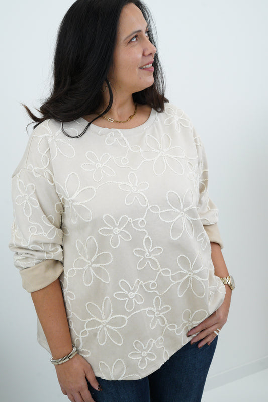 Sweatshirt in Beige (42-46)