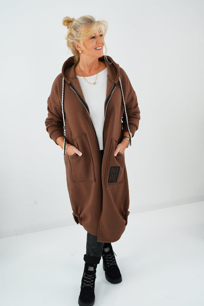 Sweat Mantel in Schoko (40-44)