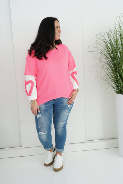 Sweatshirt in Neonpink (42-44+)