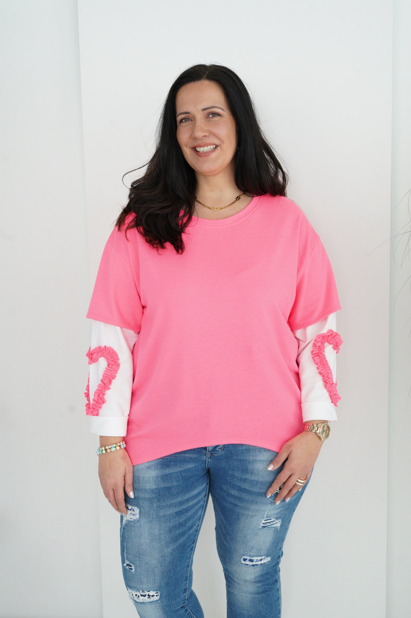 Sweatshirt in Neonpink (42-44+)