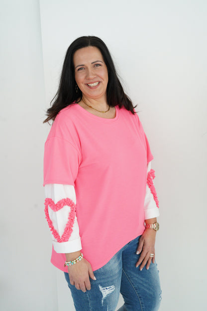 Sweatshirt in Neonpink (42-44+)