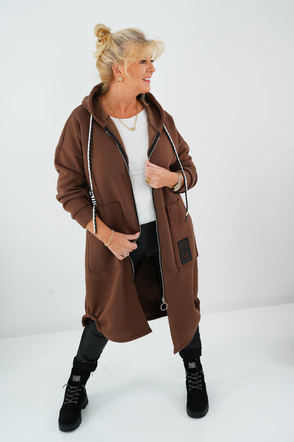 Sweat Mantel in Schoko (40-44)