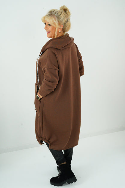 Sweat Mantel in Schoko (40-44)