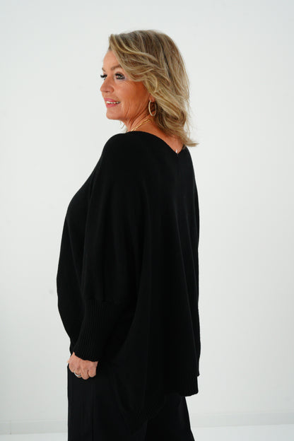 Pullover in Schwarz (36-48) Onesize