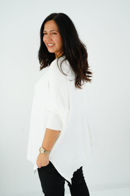 Pullover in Offwhite (36-48) Onesize