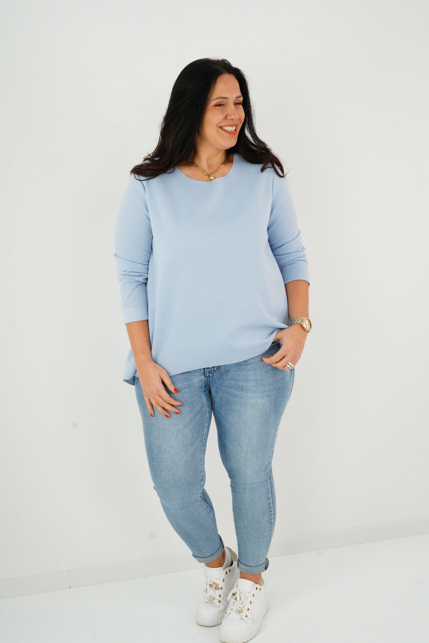 Sweatshirt in Hellblau (38-44)