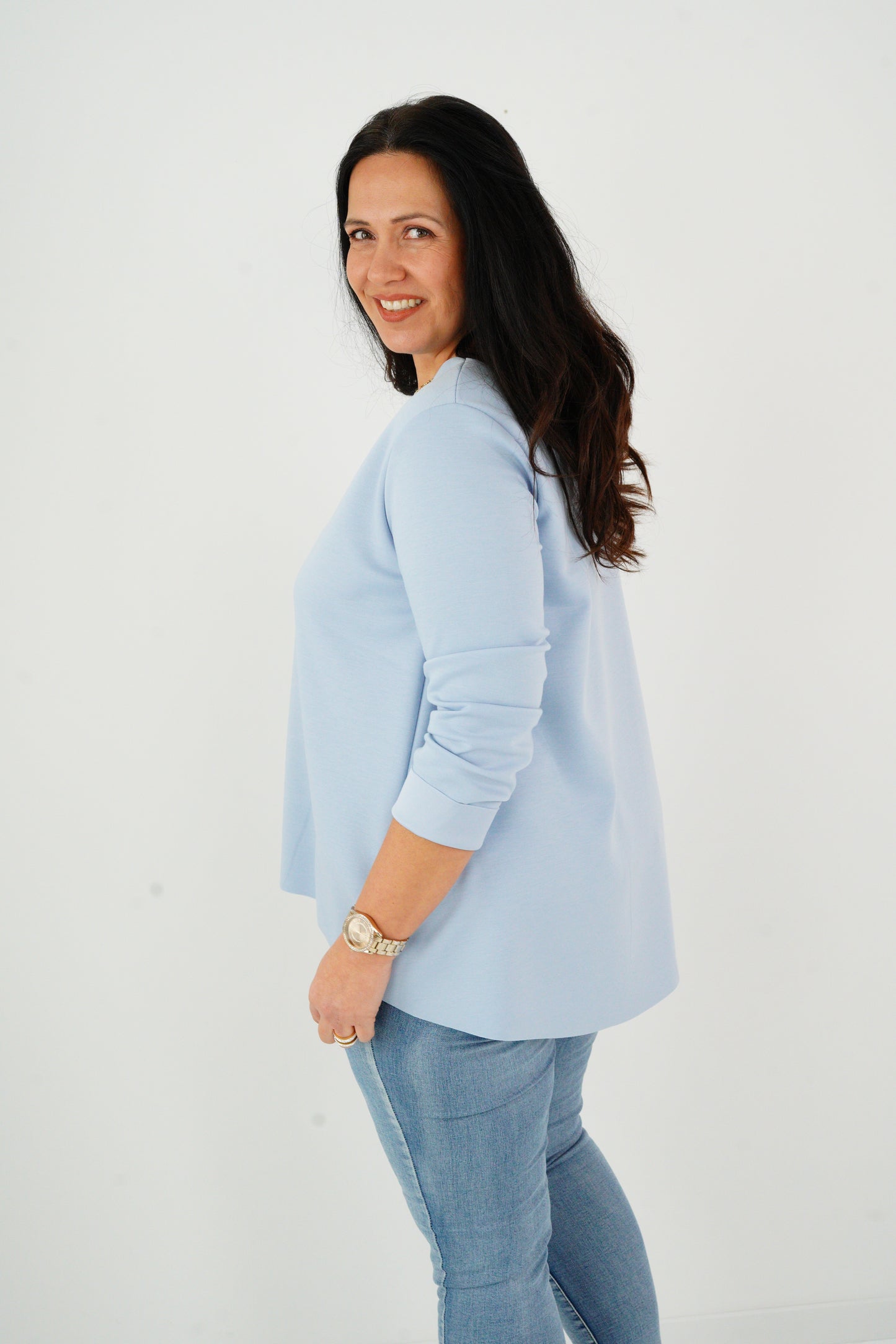 Sweatshirt in Hellblau (38-44)