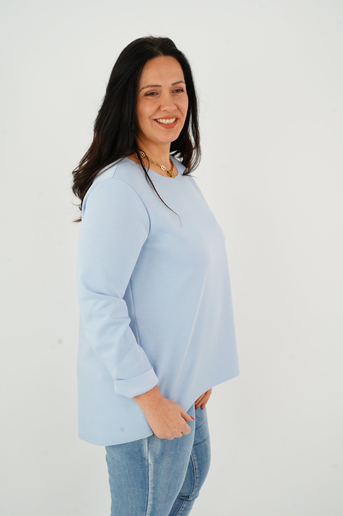 Sweatshirt in Hellblau (38-44)