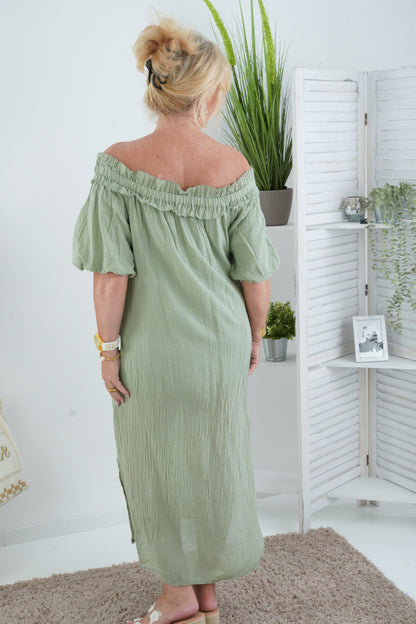 Kleid in Khaki (38-42+)