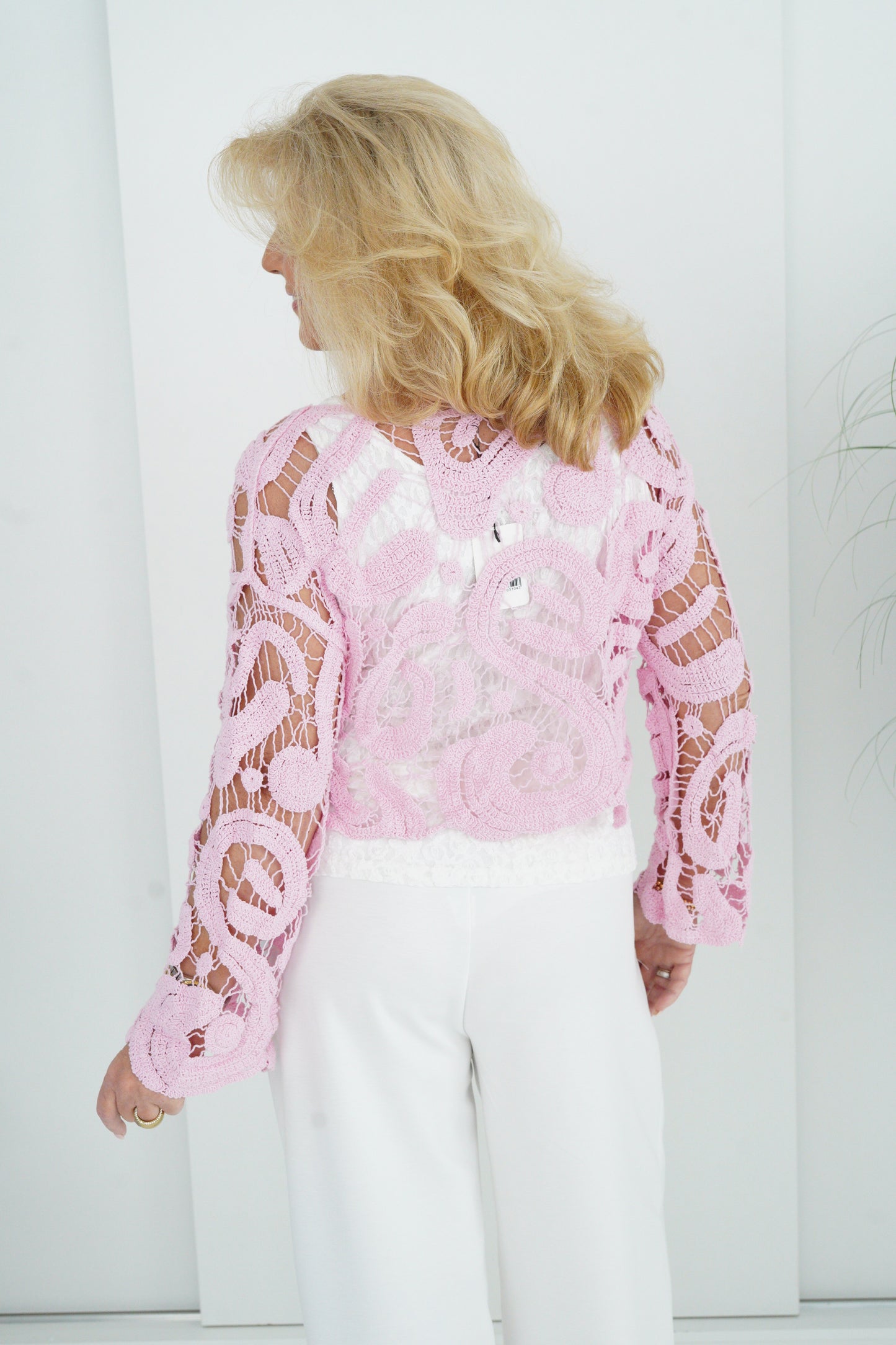 Häkel-Pullover in Rosa (38-42+)