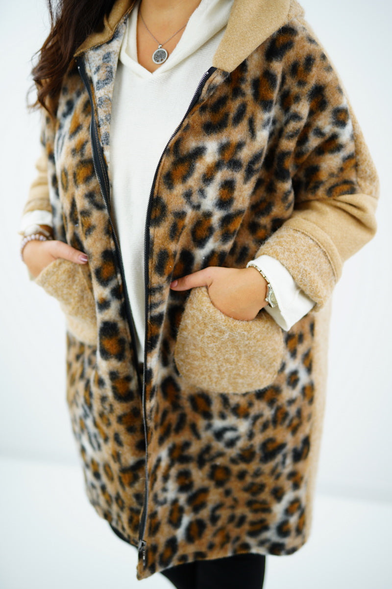 Jacke "Cat" (40-46) beige-leo