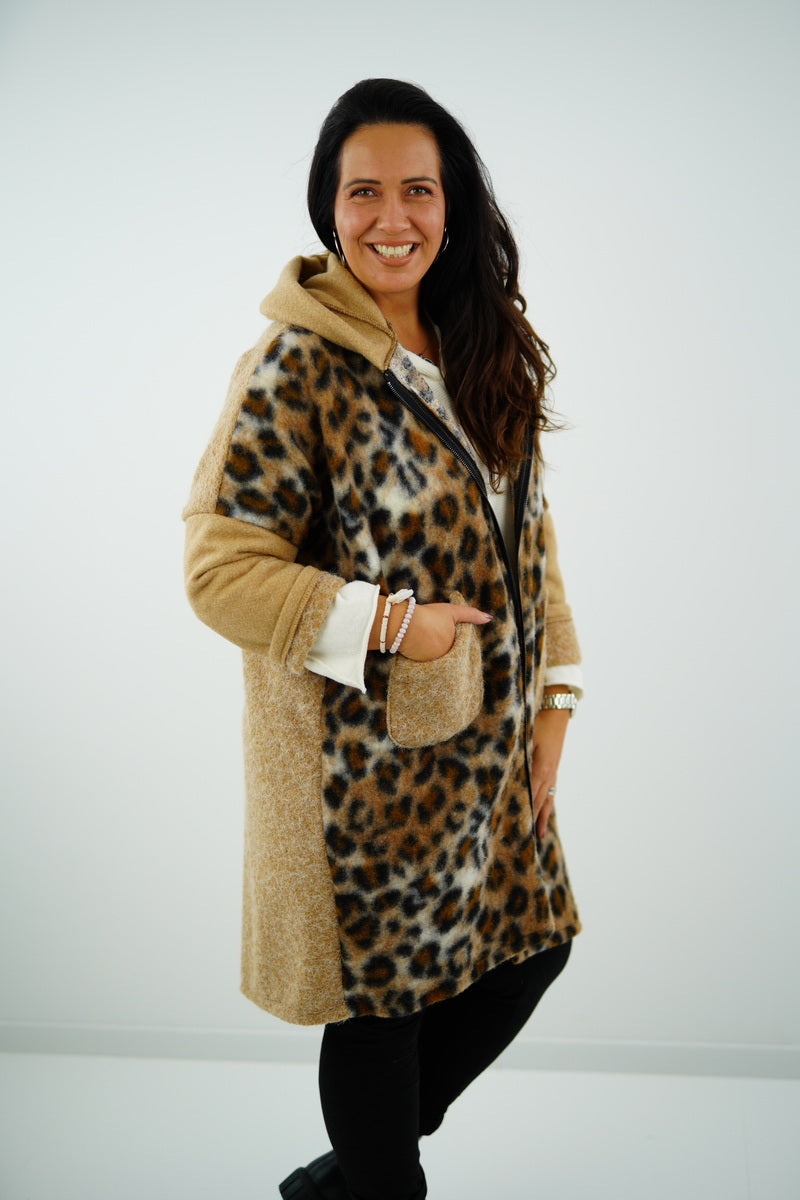 Jacke "Cat" (40-46) beige-leo