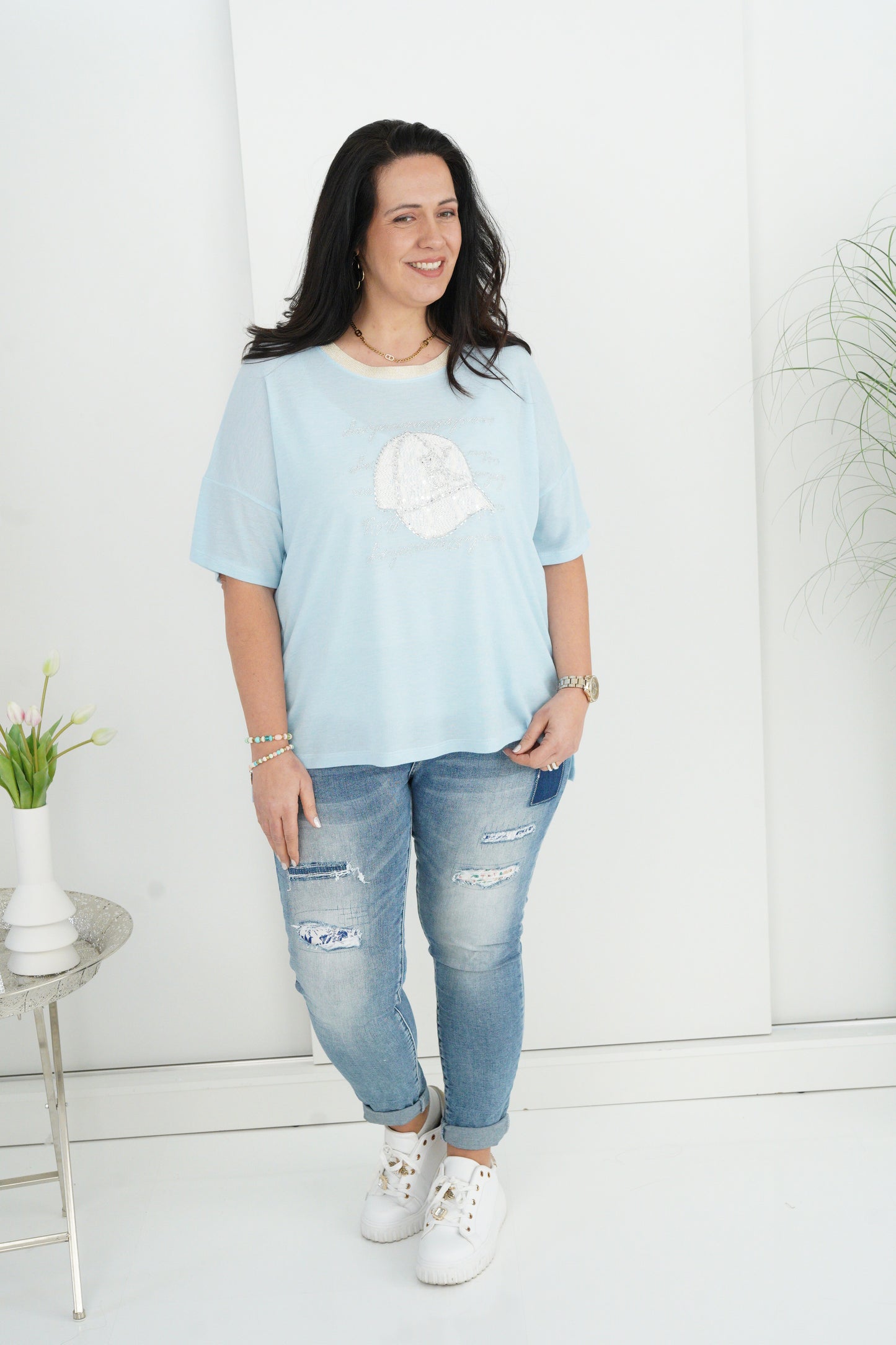 T-Shirt in Hellblau (42-46)