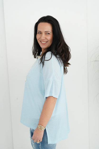 T-Shirt in Hellblau (42-46)