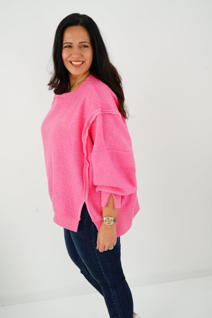 Sweatshirt in Pink (38-46) Onesize