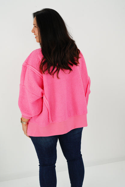 Sweatshirt in Pink (38-46) Onesize