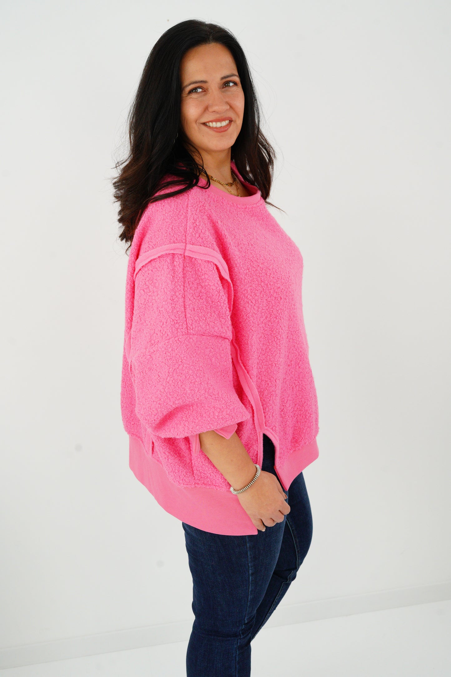 Sweatshirt in Pink (38-46) Onesize