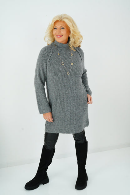 Long Pullover in Grau (38-42)