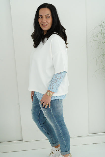 T-Shirt in Offwhite (40-44+)