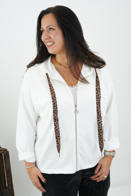 Sweatjacke in Off-White (40-44)