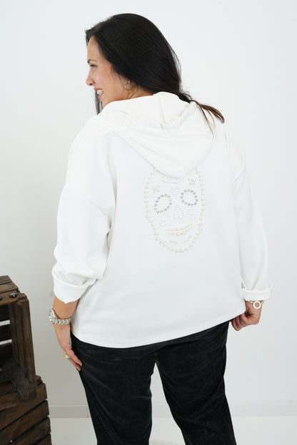 Sweatjacke in Off-White (40-44)