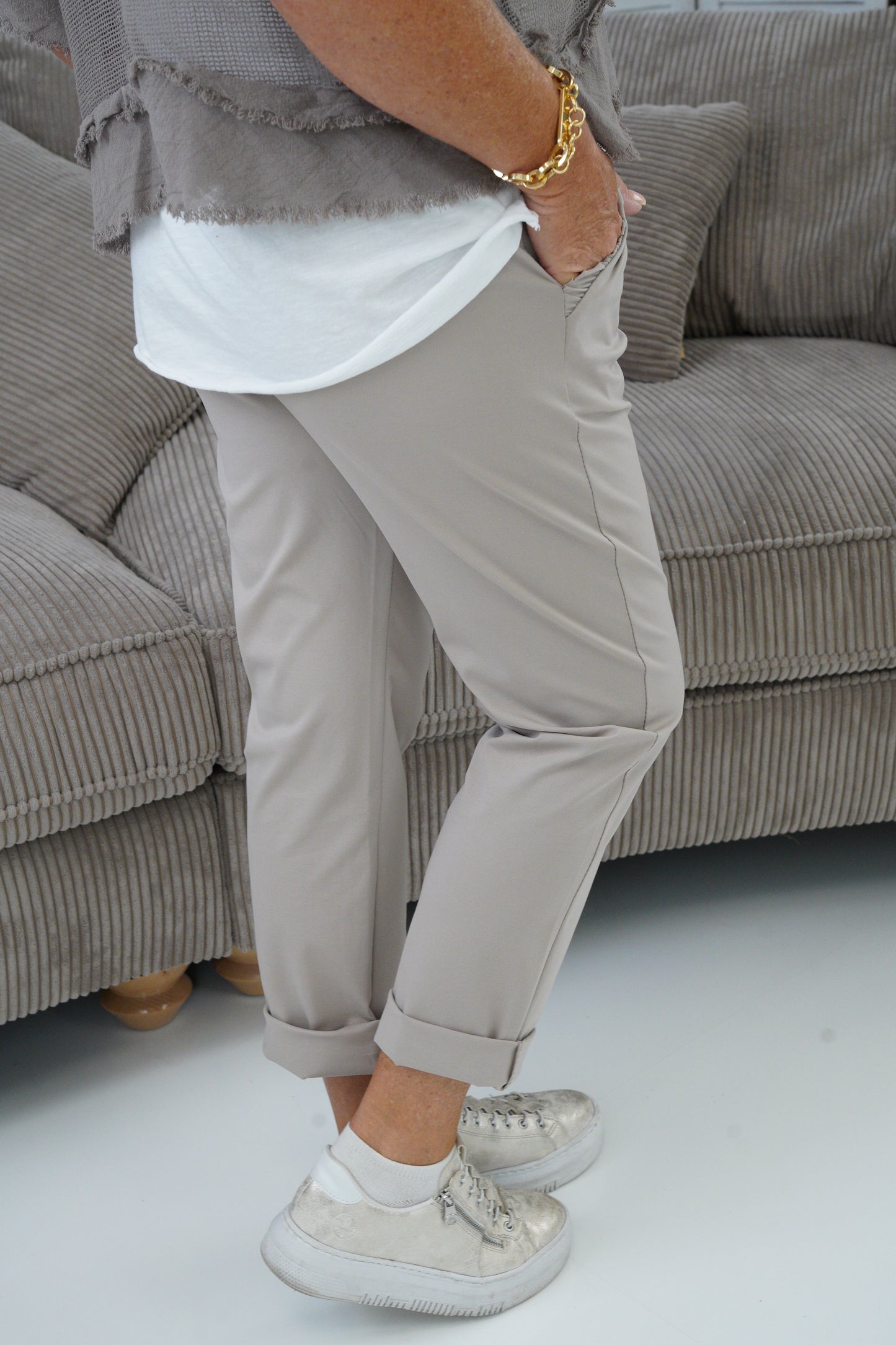 Joggpant in Taupe (38-42)