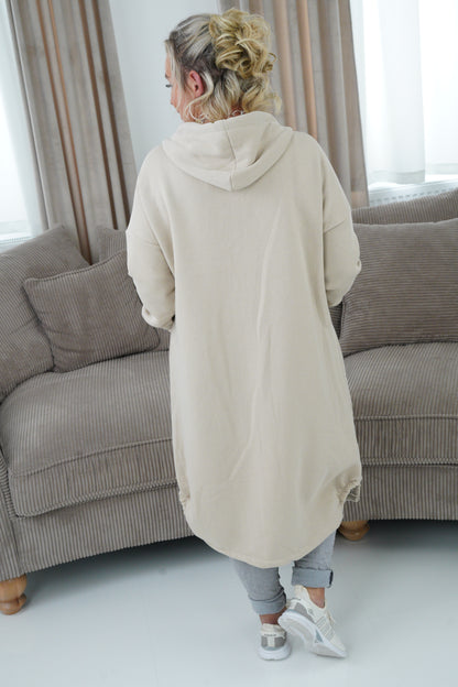 Sweat-Mantel in Beige (38-44)