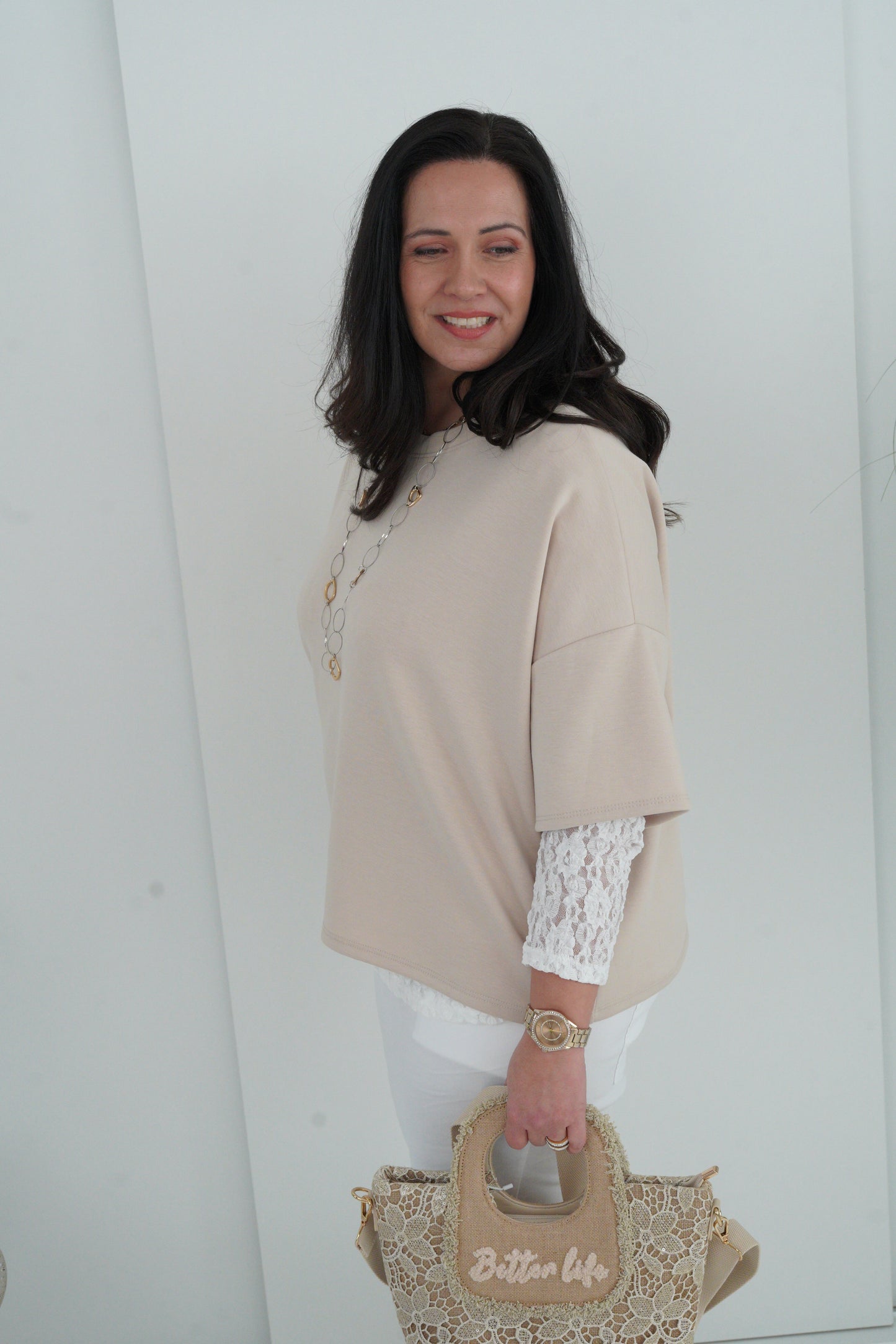 T-Shirt in Beige (40-44+)