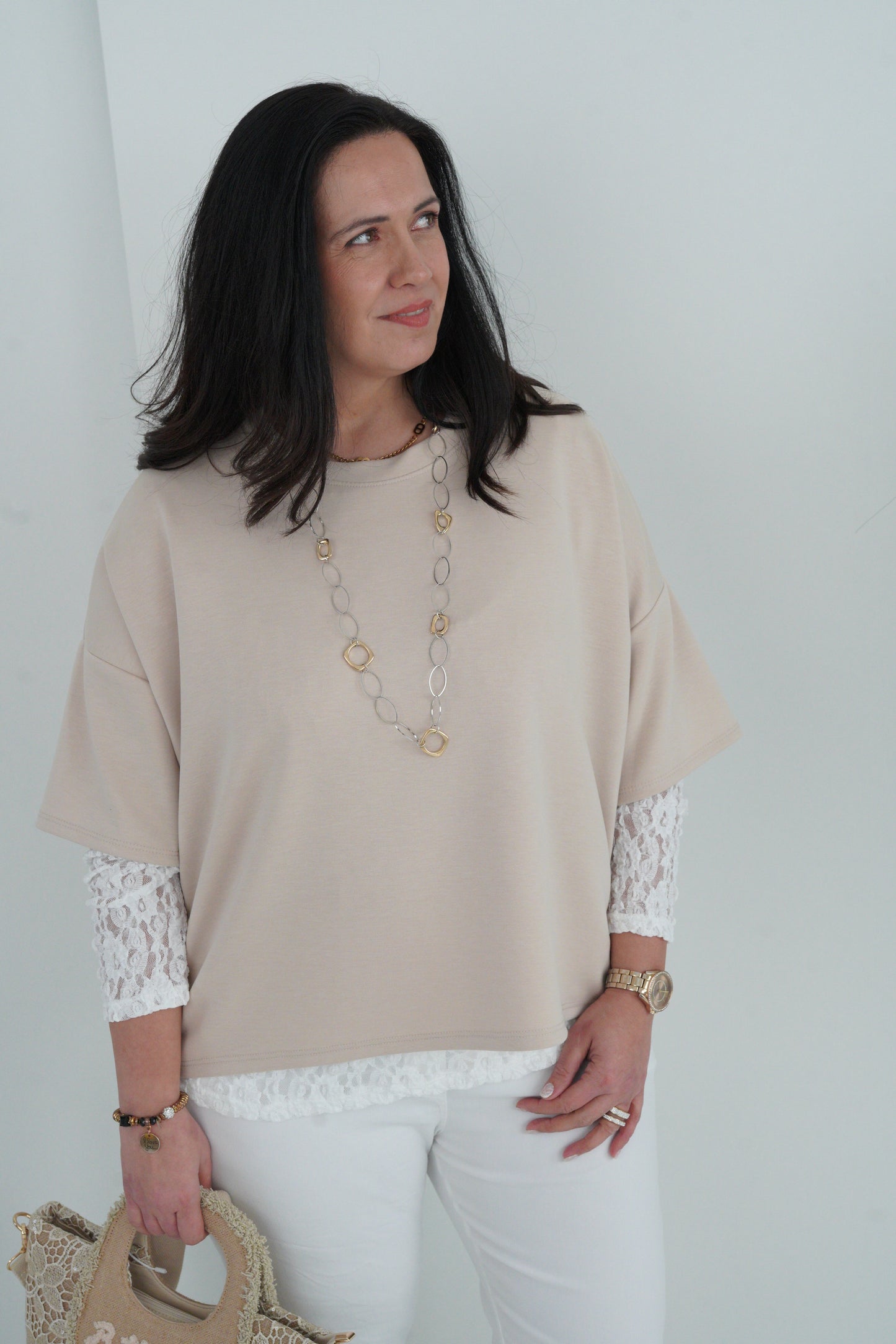 T-Shirt in Beige (40-44+)