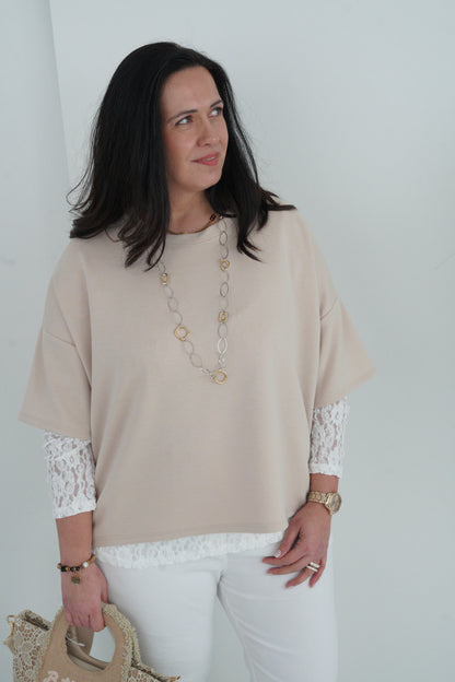 T-Shirt in Beige (40-44+)