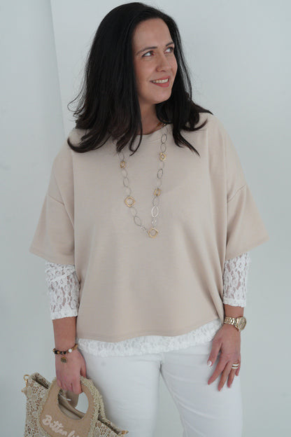 T-Shirt in Beige (40-44+)