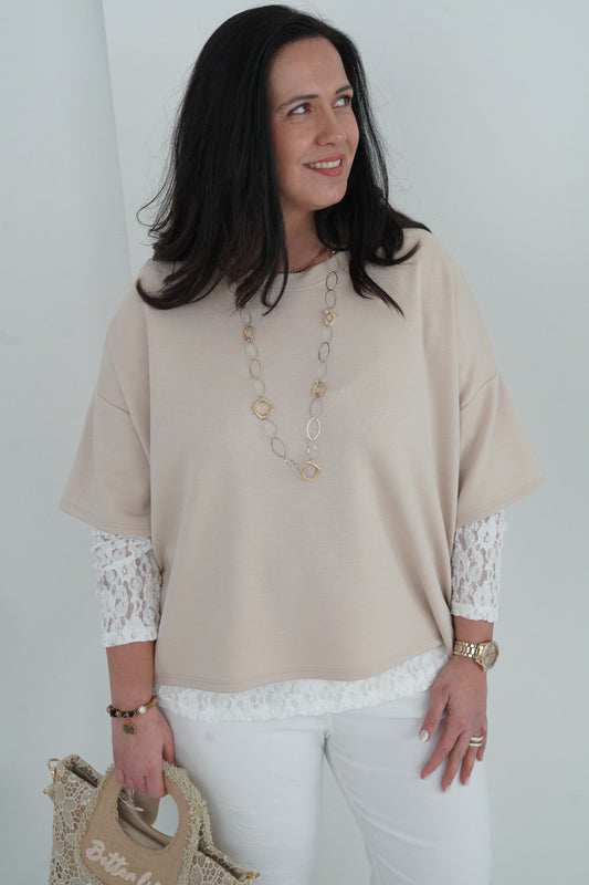 T-Shirt in Beige (40-44+)