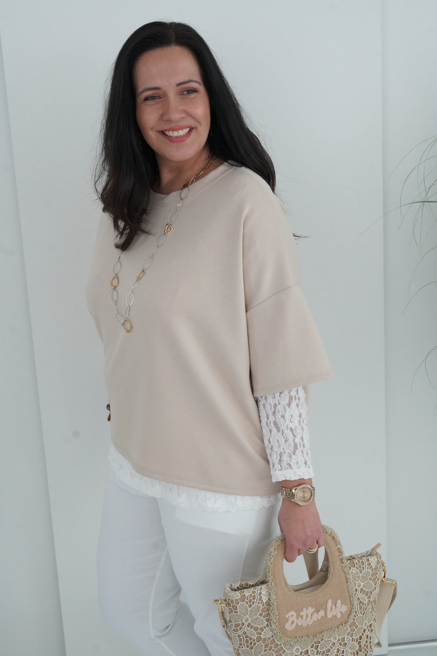 T-Shirt in Beige (40-44+)