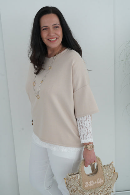 T-Shirt in Beige (40-44+)